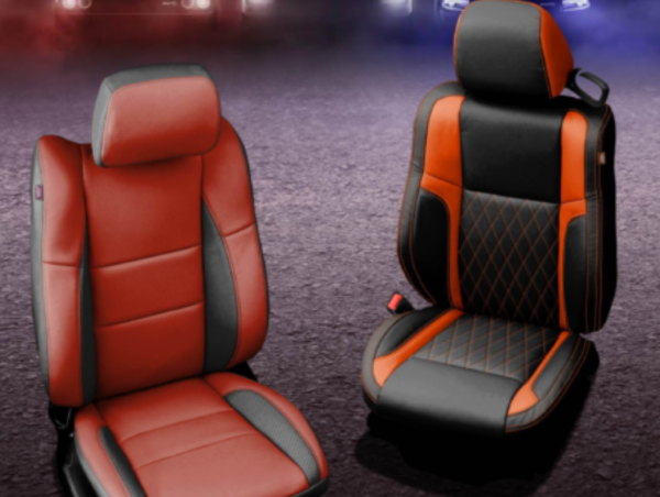 Jok mobil dengan aksen pilihan warna kustom